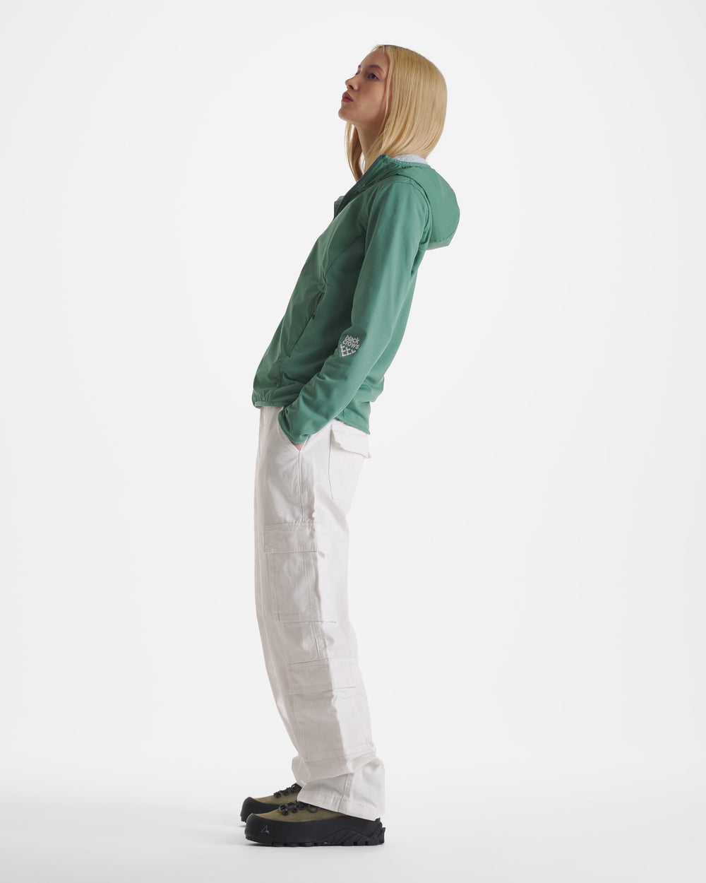 【PHOEBE ENGLISH】背面プリーツ Hooded Coat black 40%OFF] PHOEBE ENGLISH × LAVENHAM 