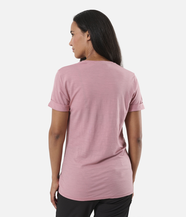 T-Shirt Damen Merino-Kurzarmshirt Blend