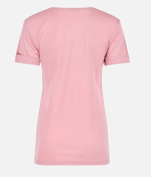 T-Shirt Damen Merino-Kurzarmshirt Chevron Blend 