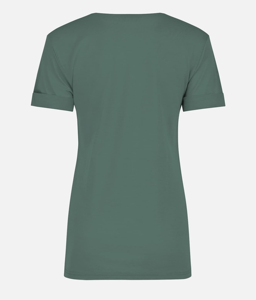 T-Shirt Damen Merino-Kurzarmshirt Chevron 