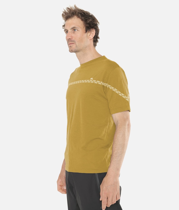 T-Shirt Männer Merino-Kurzarmshirt Line 