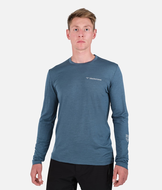T-Shirt Männer Merino-Langarmshirt Blend
