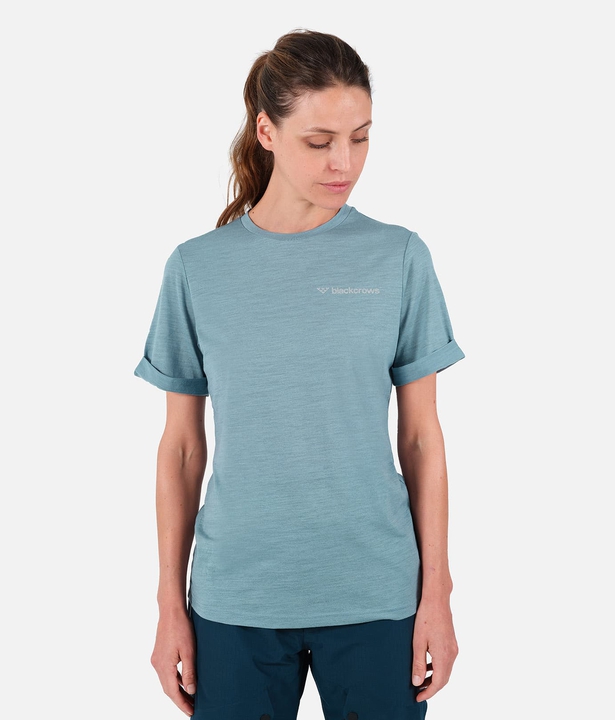 T-Shirt Damen Merino-Kurzarmshirt Blend