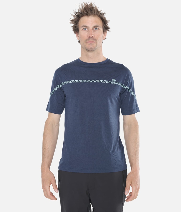 T-Shirt Herren Merino-Kurzarmshirt Line 